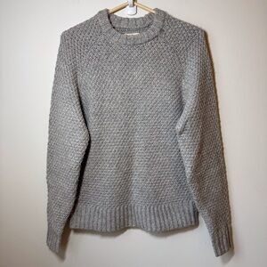 Taylor Stitch The Fisherman sweater merino wool moss stitch chunky knit.